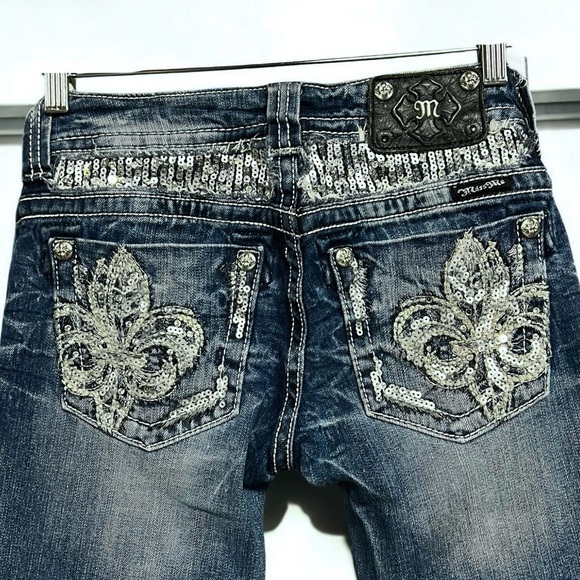 🌻Y2K Miss Me Fleur de Lis Boot Jeans (Buckle Collab) | Women's Size 27 - Picture 2 of 9